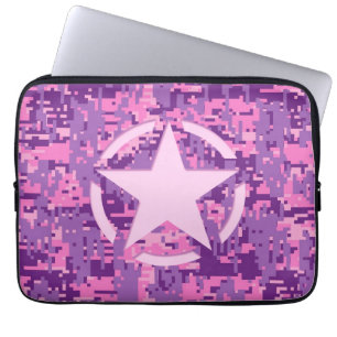 Girly Shock rosa Digital Camouflage Decor Laptop Sleeve