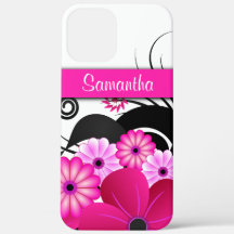 Girly Shock rosa Fuchsia Blommigt Hibiscus Flowers