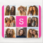 Girly Shock rosa Instagram Photo Collage Monogram Musmatta<br><div class="desc">Du kan använda foton för den här designen. Använda 8-kvadratfoton som skapar en unik och personlig gåva. Eller så kan du behålla hipstervalpen och göra ett trendig till keepy. Om du behöver justera bilder klickar du på verktyg för att anpassa ändringar.</div>