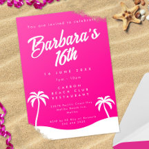 Girly Shock rosa Summer Beach Sweet 16