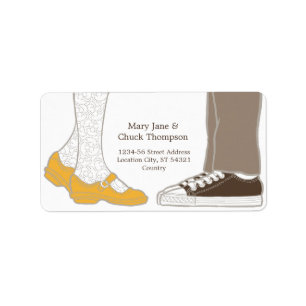 Girly Shoes & Sneakers Illustrated Bröllop Adressetikett