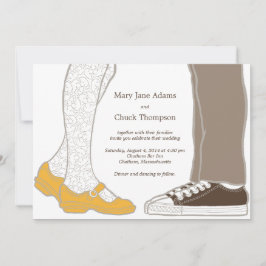 Girly Shoes & Sneakers Illustrated Bröllop Inbjudningar