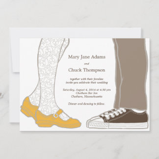 Girly Shoes & Sneakers Illustrated Bröllop Inbjudningar