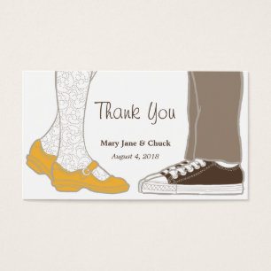 Girly Shoes & Sneakers Illustrated Bröllop Visitkort