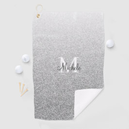Girly Silver Glitter Monogram-skript