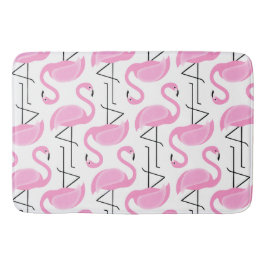 Girly Simple Modern Rosa Flamingo Pattern Badrumsmatta