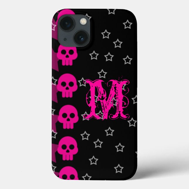 Girly Skull EMO Punk Rocker Sten IPhone 6 Fodral (Baksida)