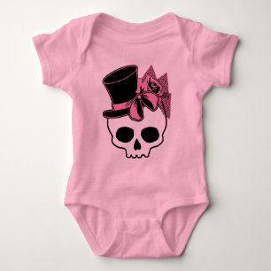Girly Skull med Hat och Rosa Bow Tröja