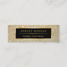 Girly Snyggt och Mode Beauty Guld Glitter Mini Visitkort