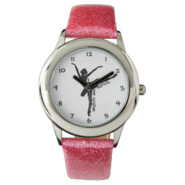 Girly Snyggt WATCH ME DANCE Ballerina Silhouette Armbandsur