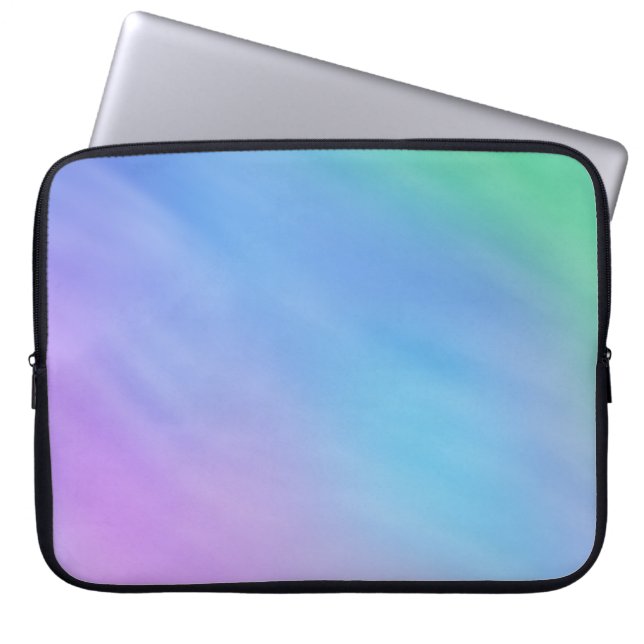Girly Soft Rainbow Himlar Laptop Sleeve (Framsidan)