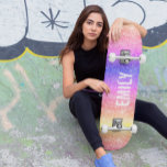 Girly Sparkles Rainbow Mini Skateboard Bräda 18,5 Cm<br><div class="desc">Moderna regnbågsparkler (gigly glitter namn)</div>