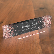 Girly Sparkly Ro Guld Glitter Black