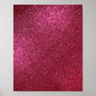 Girly Sparkly Vin Burgundy Red Glitter Poster