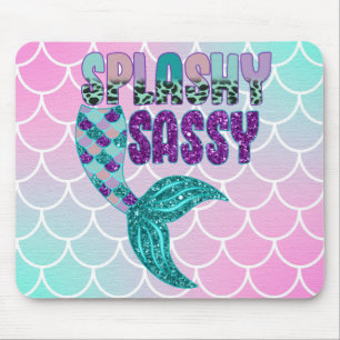 Girly Splashy Rosa Lila Grönt Svan Musmatta