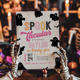 Girly Spooktacular Halloween Birthday-inbjudan Inbjudningar