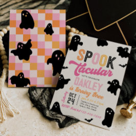 Girly Spooktacular Halloween Birthday-inbjudan Inbjudningar