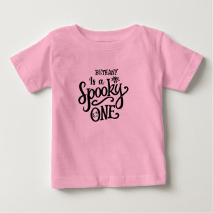 Girly Spooky One First Birthday Halloween T Shirt