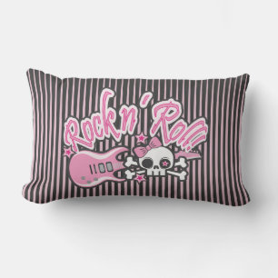 Girly Sten n'Roll Skull Lumbarkudde
