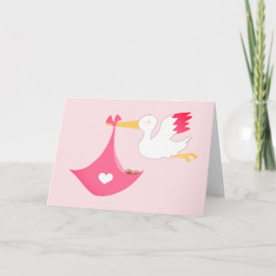 Girly Stork med en Flicka-bunt av Joy Rosa Kort