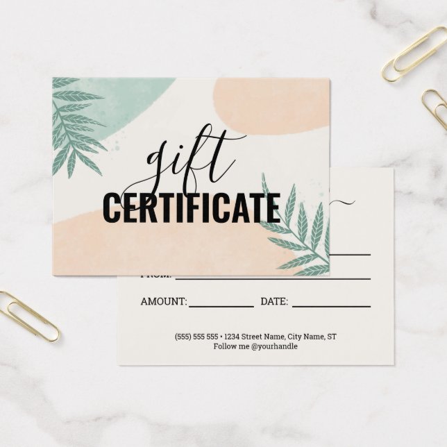 Girly Summer Handflatan Löv Business Gift Certific Visitkort (Kontor)
