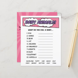 Girly Superassistance Tecknad Baby Shower Animals 