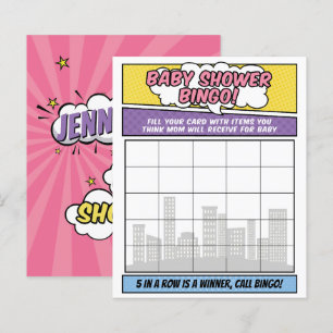 Girly Superassistance Tecknad Bok Baby Shower Game