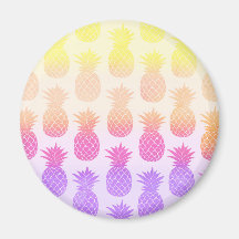Girly Topical Rainbow Summer Pineapples Mönster