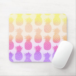 Girly Topical Rainbow Summer Pineapples Mönster Musmatta