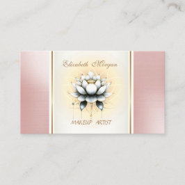 Girly Trendig Modern Elegant White Lotus Visitkort