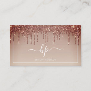 Girly Trendig Modern Rosa Glitter Visitkort
