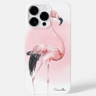 Girly Tropical Rosa Flamingo med Namn
