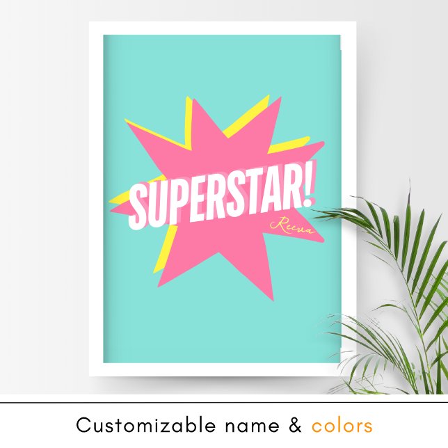 Girly Turcos och Rosa Superstar Tonåring Girl Poster (Skapare uppladdad)
