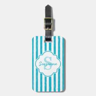 Girly Turcos Pawarsent Rand Monogram och Namn Bagagebricka