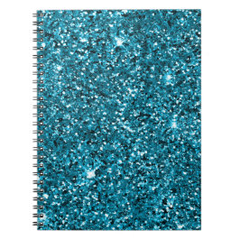 Girly Turkvoise Glitter Anteckningsbok