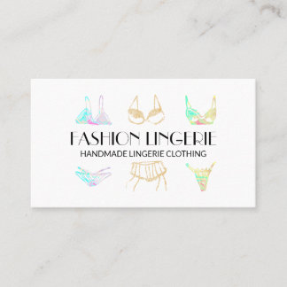 Girly Underwear Lingerie Clothing Shop Visitkort