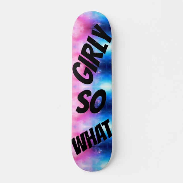GIRLy, vad? Skateboard Bräda 20,5 Cm (Framsida)