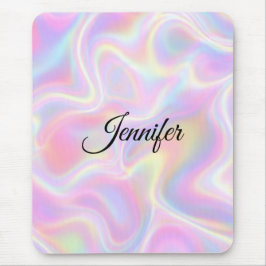 Girly Vibrant Pastel Holographic Swirl Design      Musmatta
