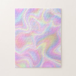 Girly Vibrant Pastel Holographic Swirl Design      Pussel