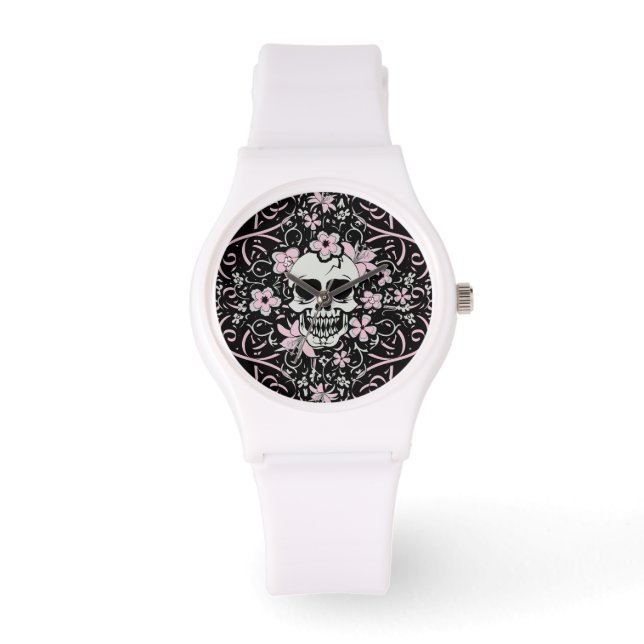 Girly Vintage Skull Armbandsur (Framsida)