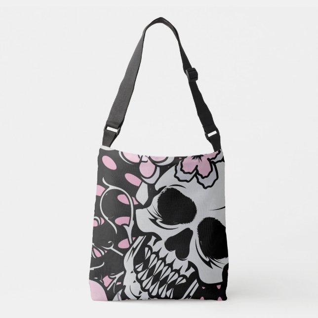 Girly Vintage Skull Axelväska (Framsida)