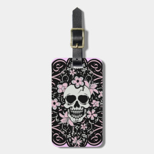 Girly Vintage Skull Bagagebricka