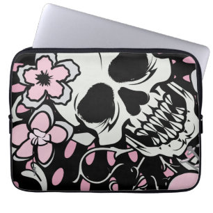 Girly Vintage Skull Laptop Fodral