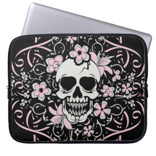 Girly Vintage Skull Laptop Fodral