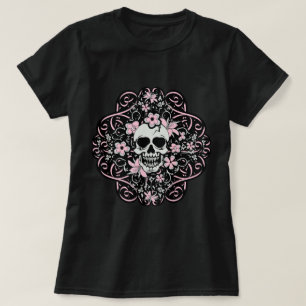 Girly Vintage Skull T Shirt