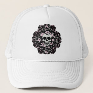 Girly Vintage Skull Truckerkeps