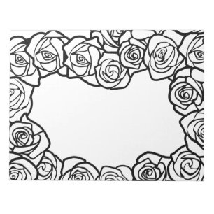 Girly Vintage vit ros Anteckningsblock