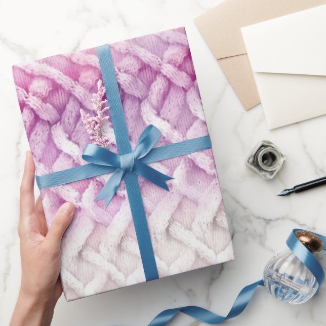 Girly Warm Rosa White Abstrakt Presentpapper (Gifting)
