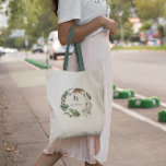 Girly Watercolor Greenery Wandey | Monogram Tygkasse<br><div class="desc">Varje kvinna behöver en bra som bär med sig allt till alla hennes essenser. Vare sig det är en gåva till brudgummen, en födelsedagspresent eller till och med en liten gåva till dig själv, så är dessa påsar både praktiska och snyggtar - en vinnande kamrat varje gång. Eftersom varje påse...</div>