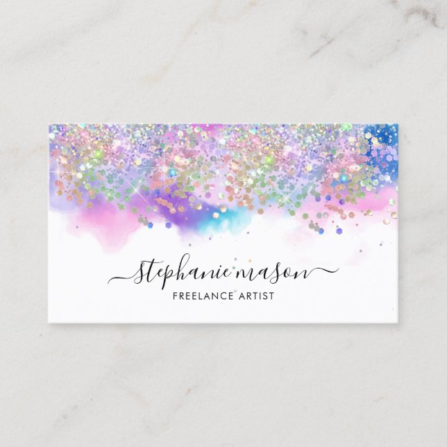 Girly Watercolor HoloGraph Glitter Artist (Framsida)